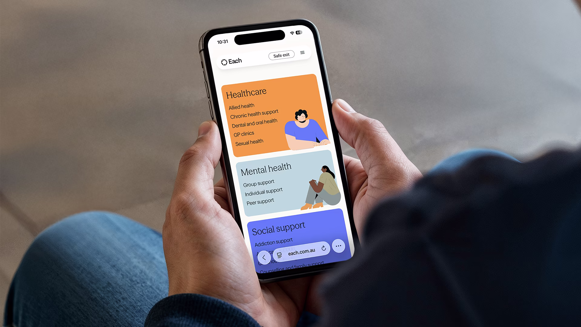 EACH Website UI